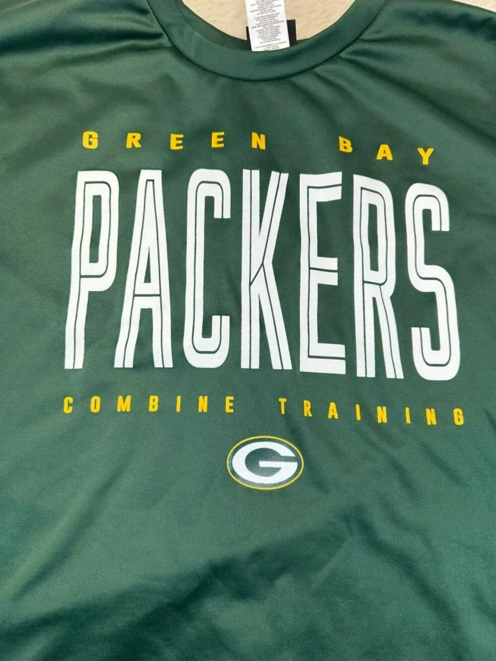 NFL Mens Green Bay Packers Combine Training Green Sweatshirt XL Polyester - Picture 3 of 4